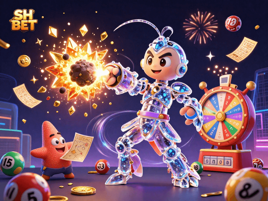 Celebrate winning with SH BET's vibrant lottery theme, showcasing colorful elements and dynamic action!