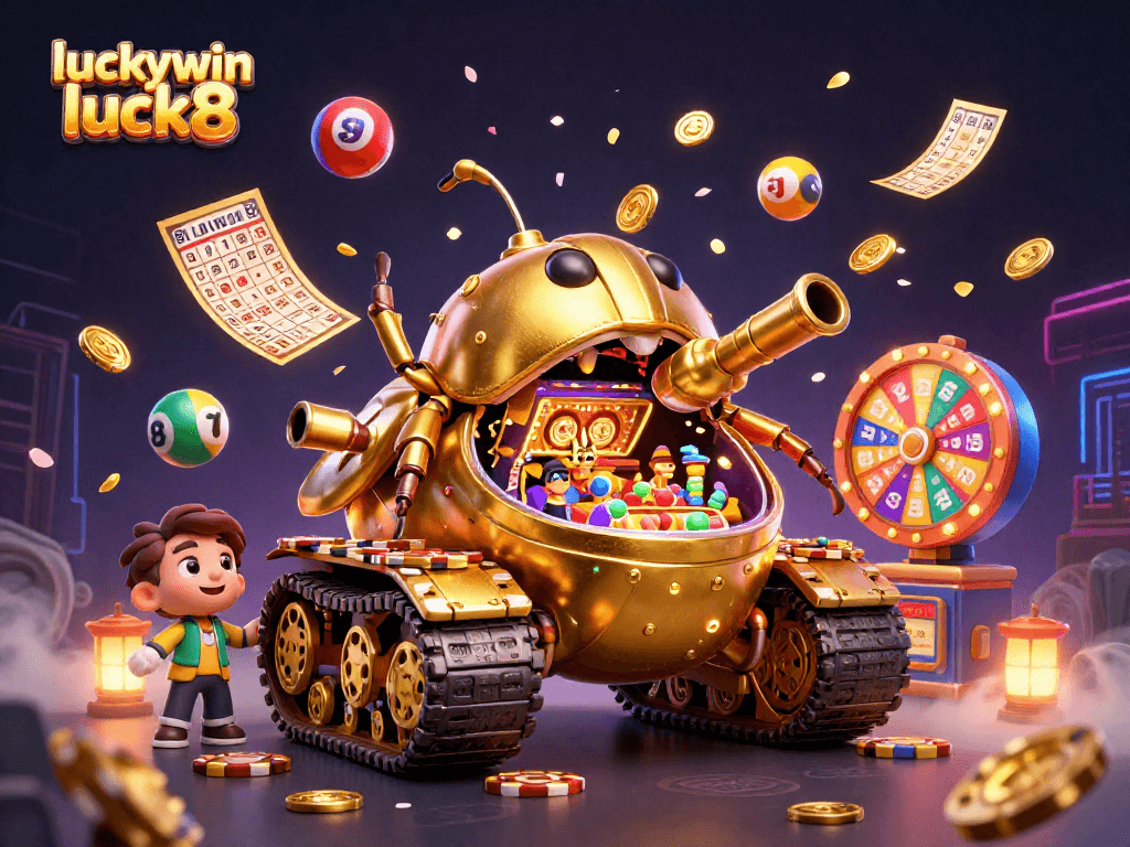 Experience excitement with luckywin luck8 as the golden beetle tank reveals a vibrant casino scene.