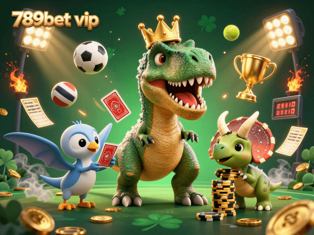 Engage in 789bet vip strategies with T-Rex card shuffling while chips stack up!