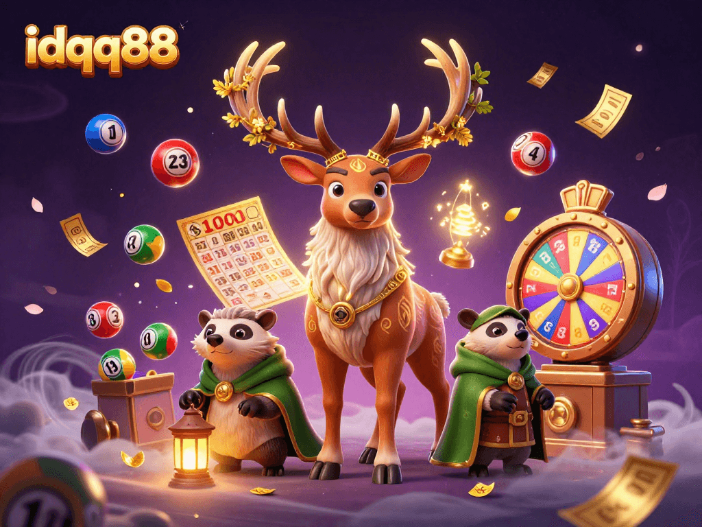 Experience thrilling gameplay at idqq88 with dynamic animated lottery balls and enchanting characters.