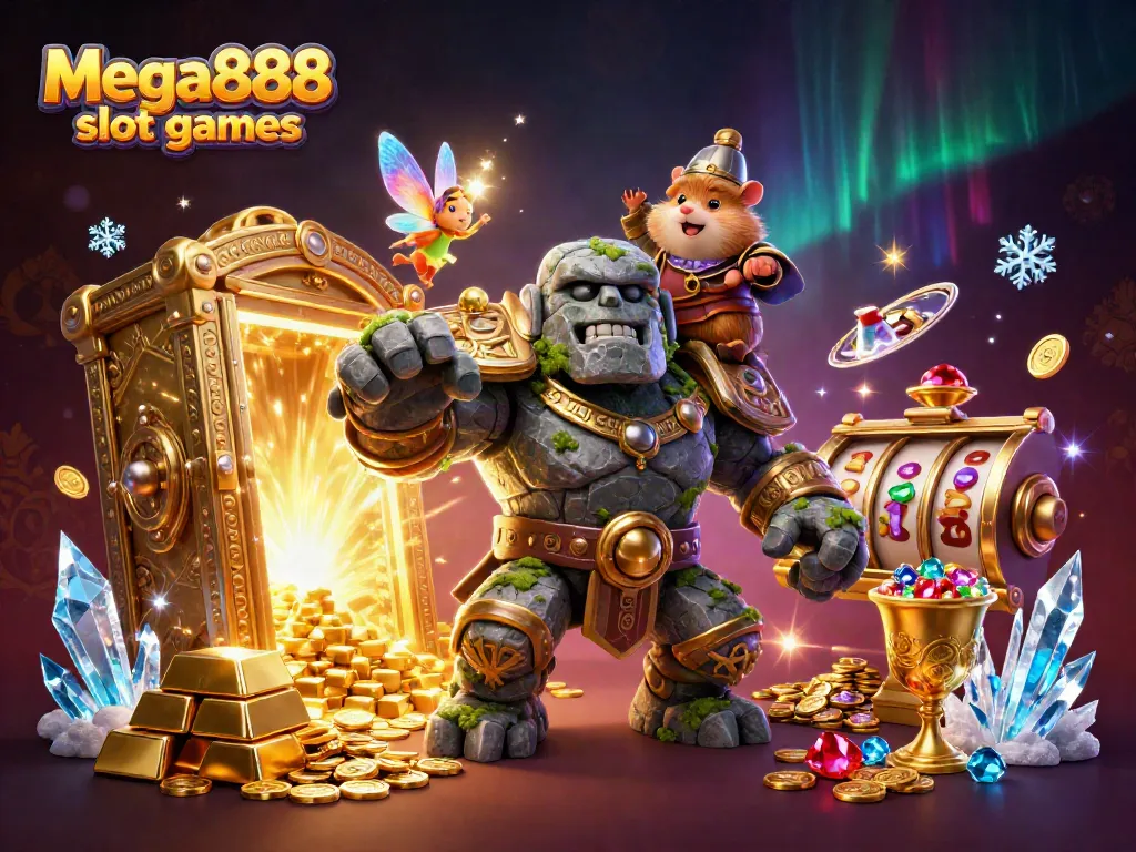 Engage with Mega888 slot games featuring vibrant fantasy characters and dynamic gaming elements.