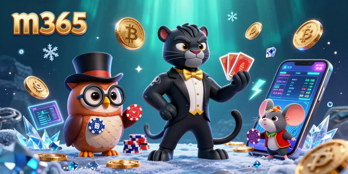 Engage in thrilling gameplay with m365 as the stylish panther deals cards, surrounded by vibrant casino elements