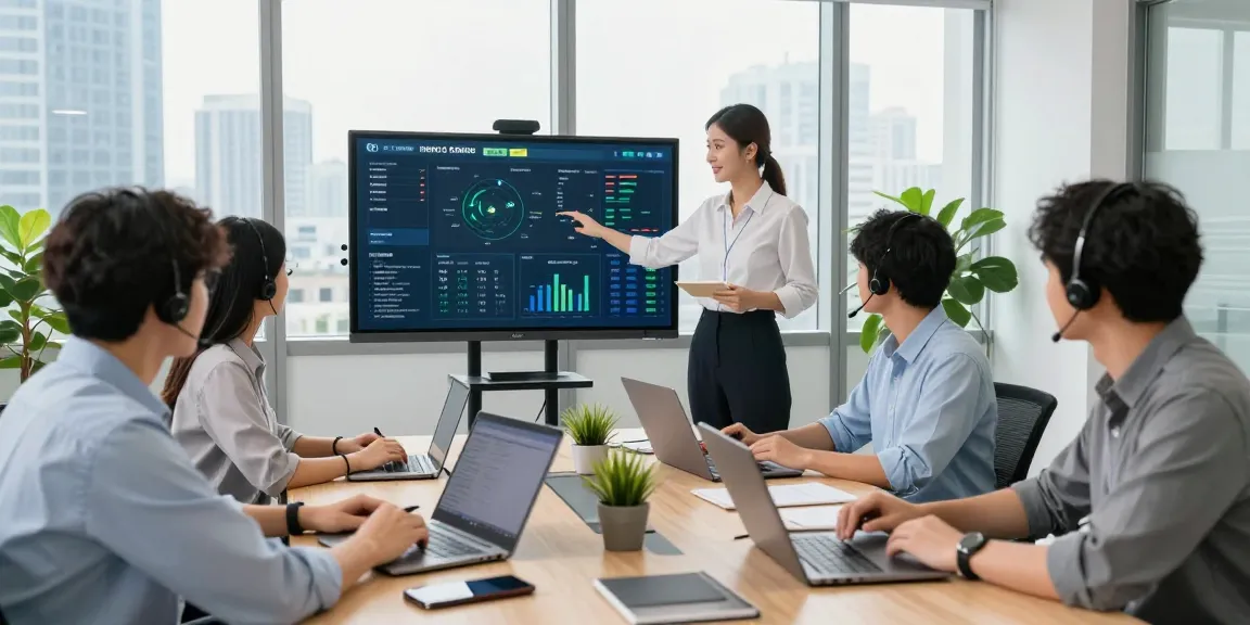 IT support for small business London team collaborating in a bright office environment.