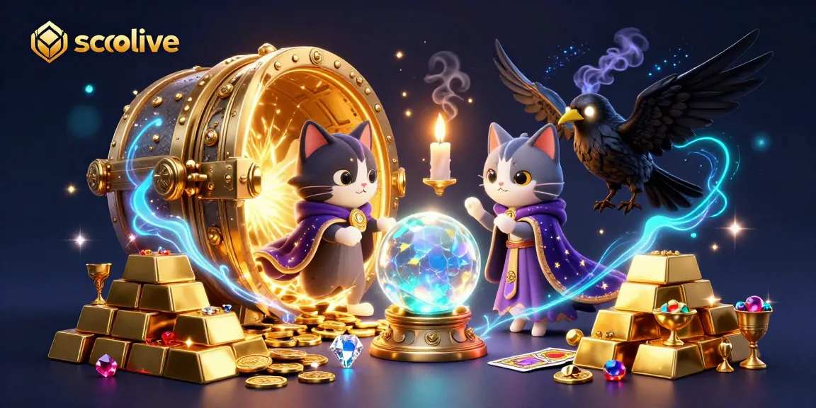 socolive showcases an enchanting gambling scene with mystical characters and a treasure vault bursting with riches