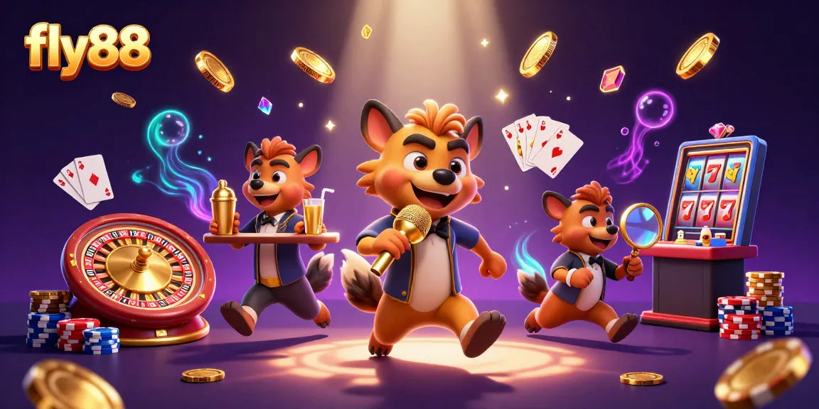Join the fun at fly88 where hyenas run a lively casino with comedy, drinks, and games!