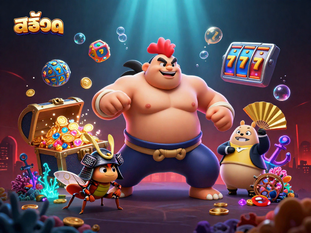 Spin the สล็อต reels in a vibrant underwater casino scene featuring dynamic characters and rich game elements.