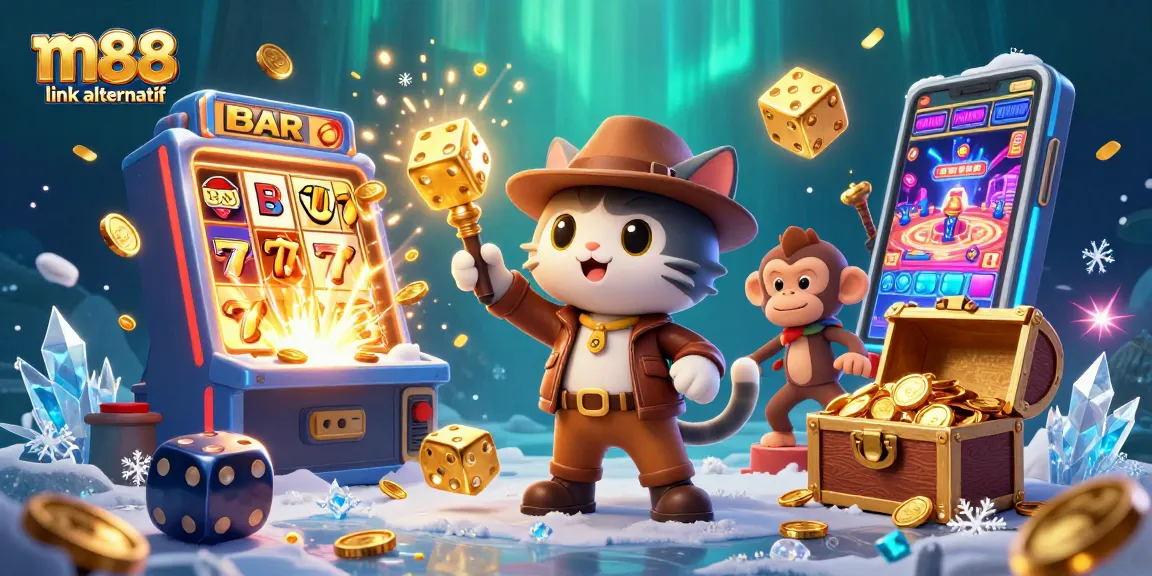 Join the thrilling adventure of m88 link alternatif as the explorer cat uncovers casino treasures with fun gambling surprises!