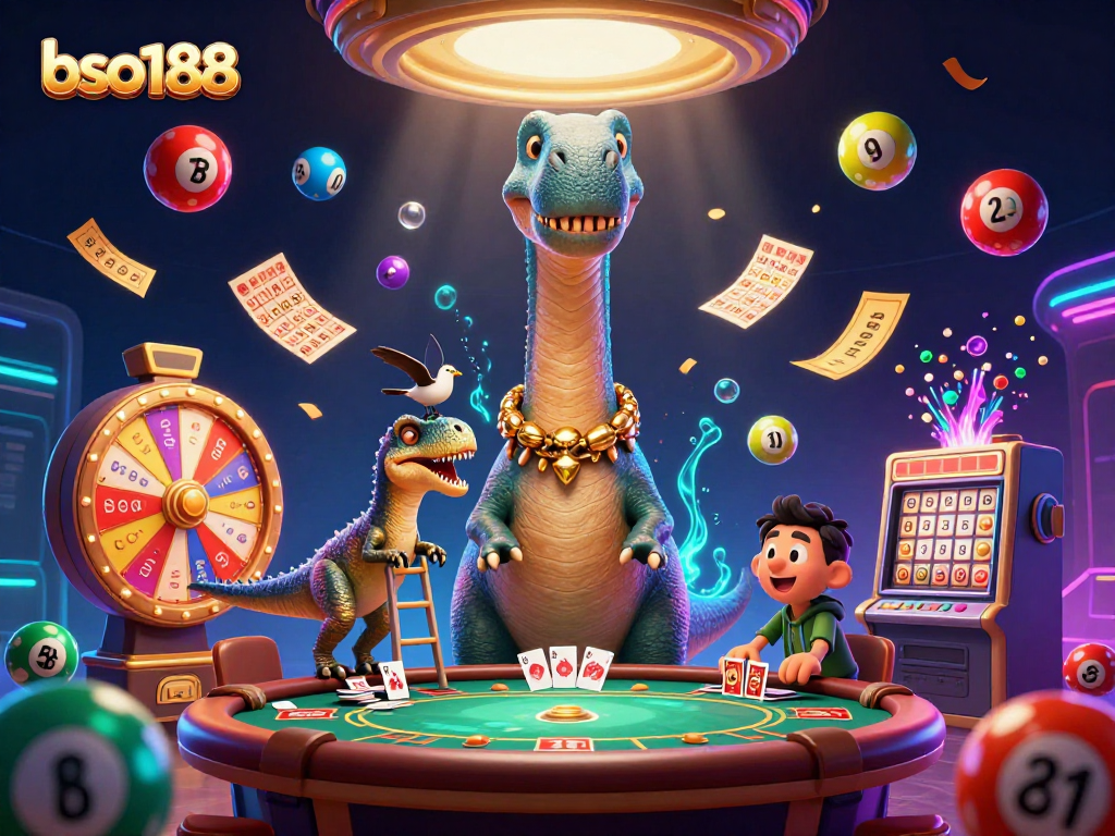 Engage with bso188 in a vibrant casino scene featuring dynamic characters and lively game elements.