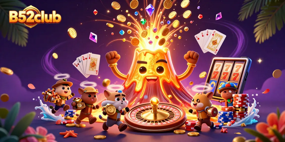 B52club players spinning the roulette wheel and celebrating big wins in a vibrant casino environment.