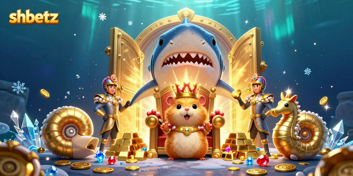 Engage with thrilling gaming elements at shbetz, featuring a cartoon hamster king and treasure galore.