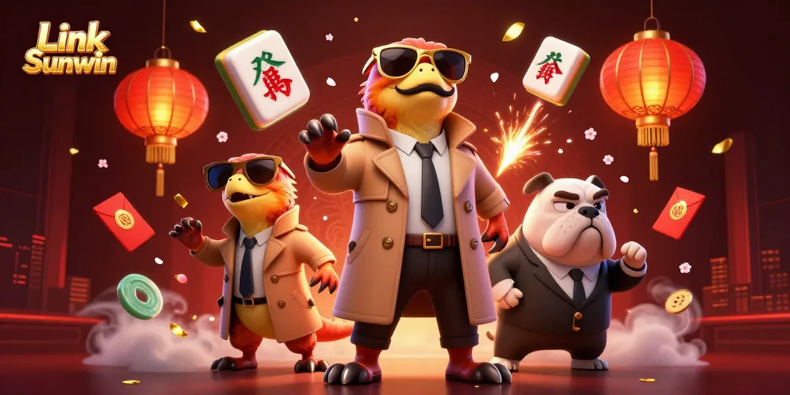 Experience the thrill of casino gaming with Link Sunwin, featuring playful raptors in a VIP lounge.